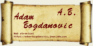 Adam Bogdanović vizit kartica